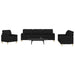Set de canapele cu perne decorative, 3 piese, negru, textil - WALTI WALTI