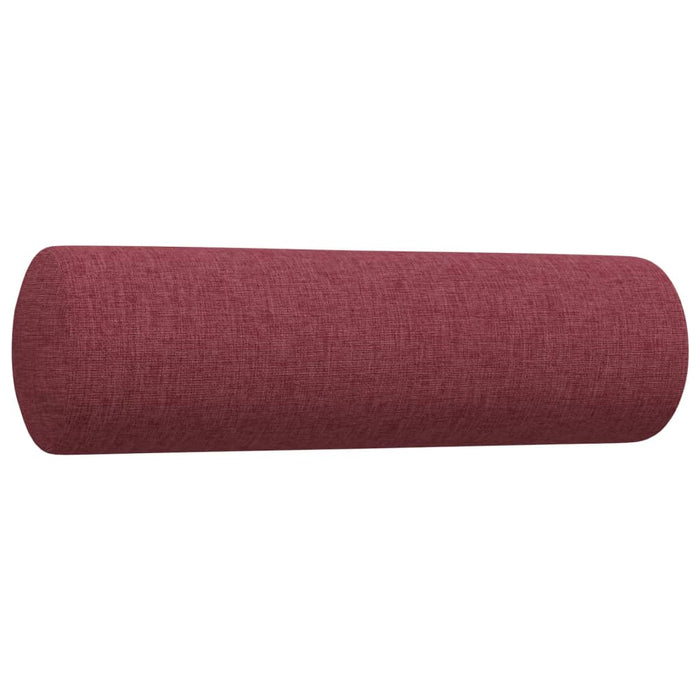 Set canapea cu perne, 3 piese, roșu vin, material textil - WALTI WALTI