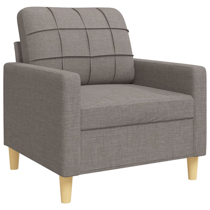 Set de canapele cu perne, 3 piese, gri taupe, textil - WALTI WALTI