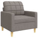 Set de canapele cu perne, 3 piese, gri taupe, textil - WALTI WALTI