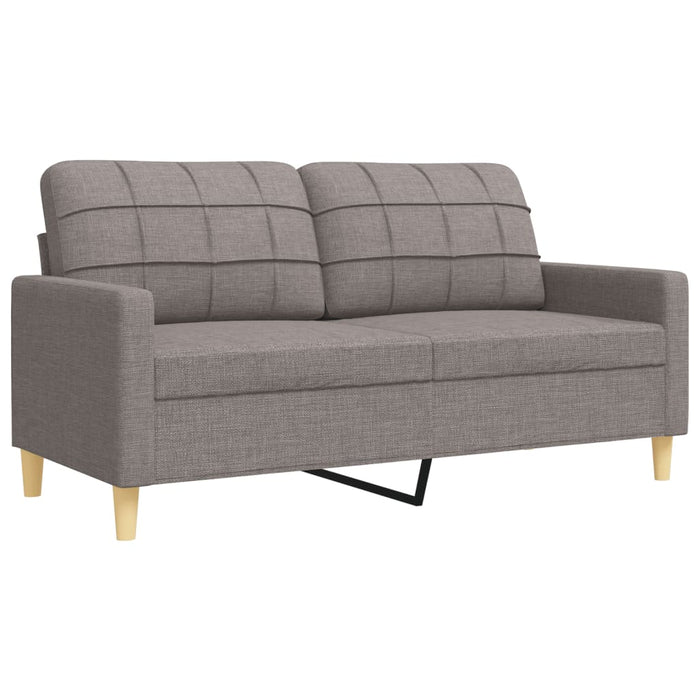 Set de canapele cu perne, 3 piese, gri taupe, textil - WALTI WALTI