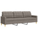 Set de canapele cu perne, 3 piese, gri taupe, textil - WALTI WALTI