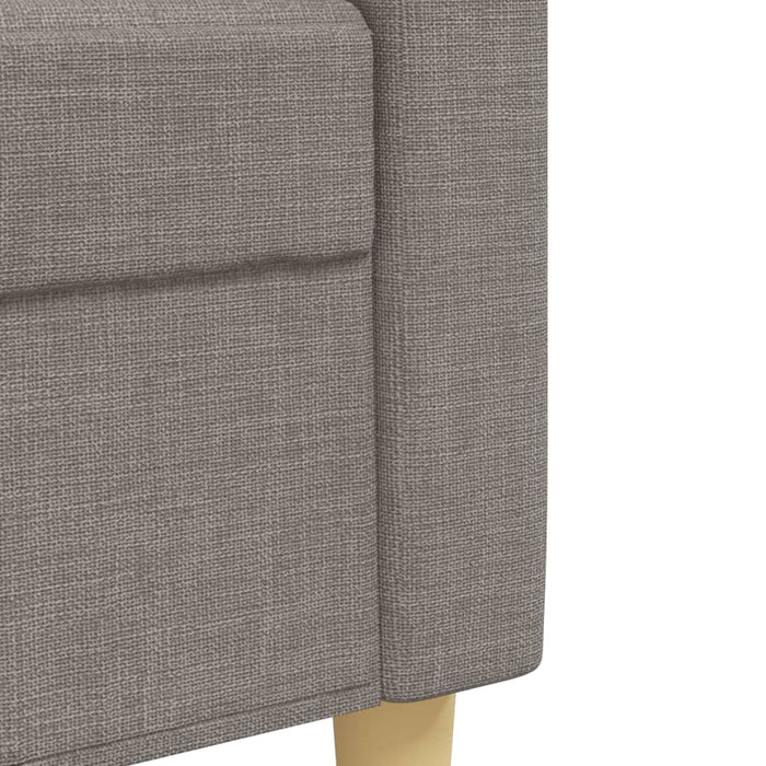 Set de canapele cu perne, 3 piese, gri taupe, textil - WALTI WALTI