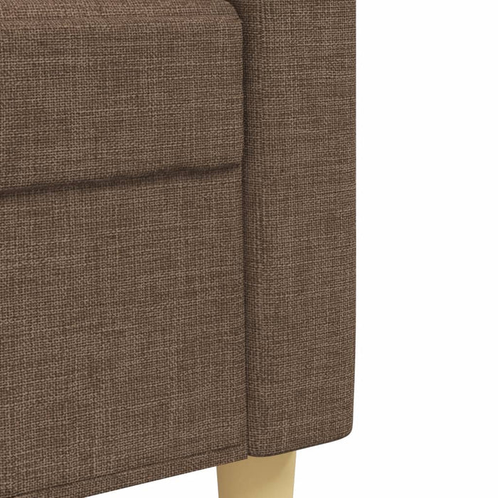 Set canapele cu taburet și perne, 4 piese, maro, textil - WALTI WALTI