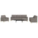 Set canapele cu taburet și perne, 4 piese, taupe, textil - WALTI WALTI
