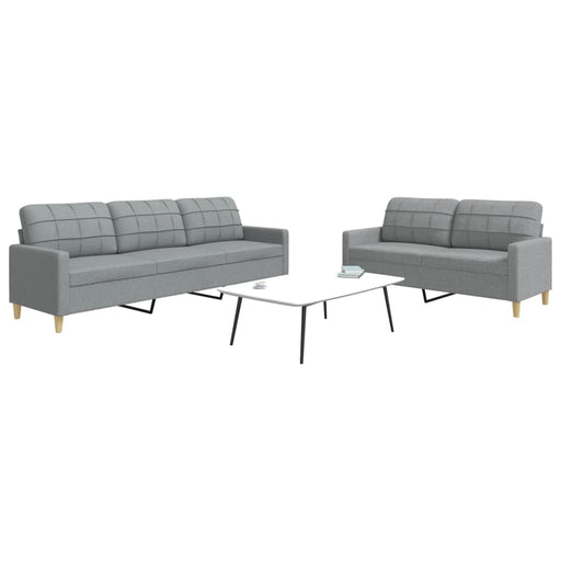 Set de canapele, 2 piese, gri deschis, material textil - WALTI WALTI