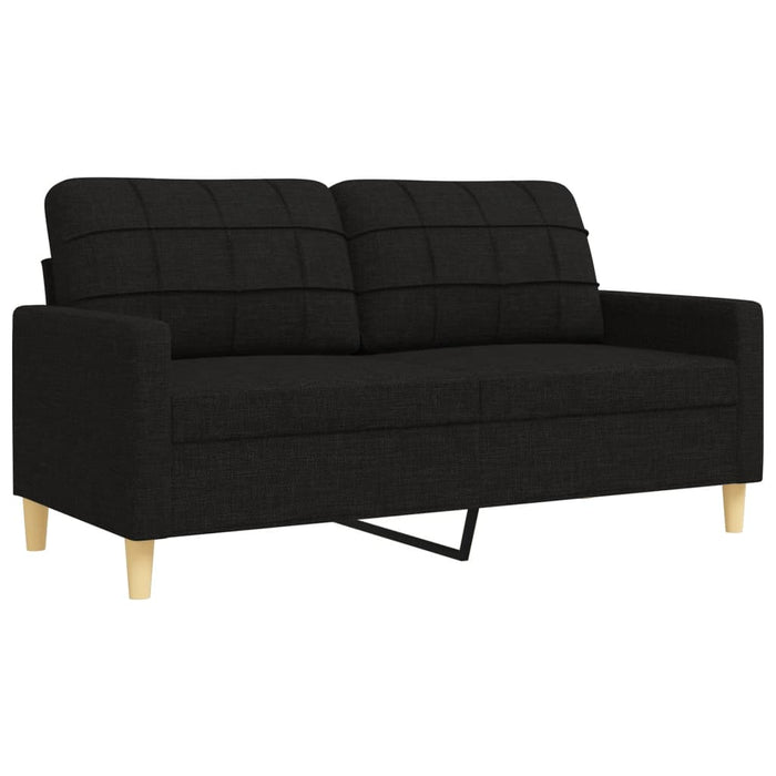 Set de canapele, 2 piese, negru, material textil WALTI