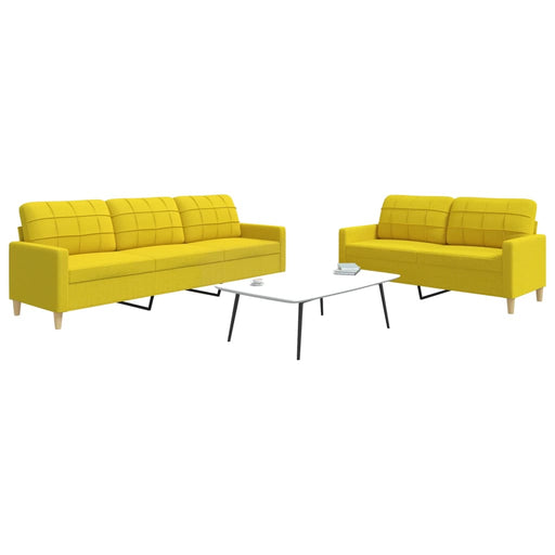 Set de canapele, 2 piese, galben deschis, textil - WALTI WALTI