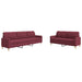 Set de canapea, 2 piese, roșu vin, material textil - WALTI WALTI