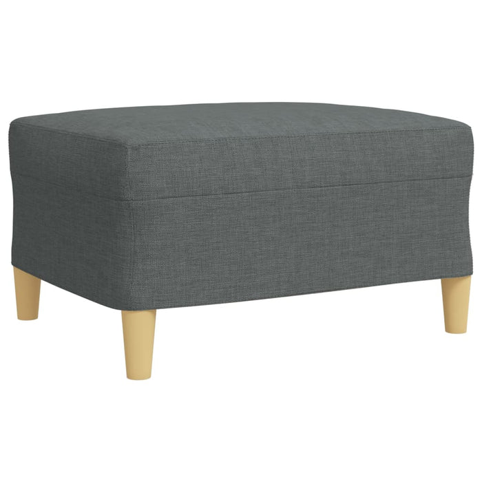 Set de canapele cu taburet, 3 piese, gri închis, textil - WALTI WALTI