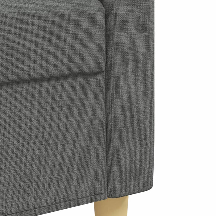 Set de canapele cu taburet, 3 piese, gri închis, textil - WALTI WALTI