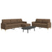Set de canapele cu taburet, 3 piese, maro, textil - WALTI WALTI