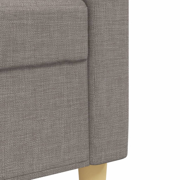 Set de canapea cu perne, 3 piese, gri taupe, material textil - WALTI WALTI