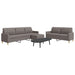 Set de canapea cu perne, 3 piese, gri taupe, material textil - WALTI WALTI