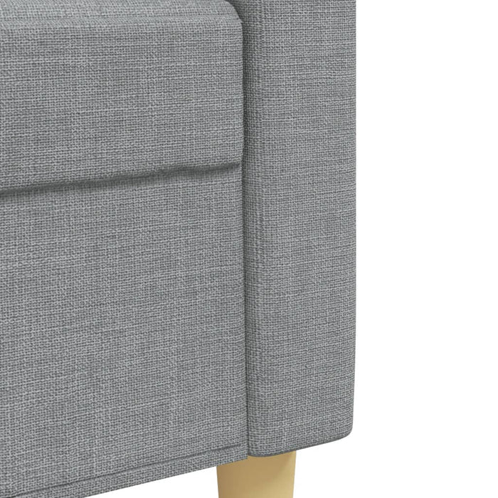 Set de canapele cu perne, 2 piese, gri deschis, textil - WALTI WALTI