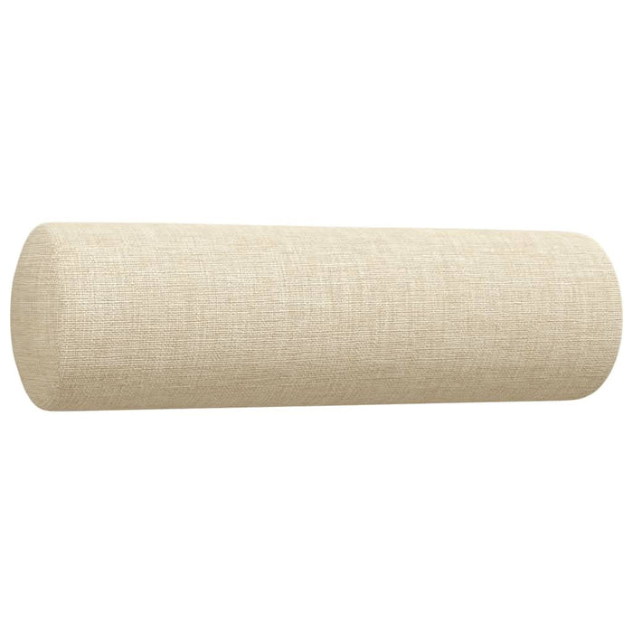 Set de canapele cu perne decorative, 2 piese, crem, textil - WALTI WALTI