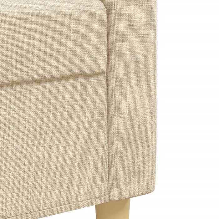Set de canapele cu perne decorative, 2 piese, crem, textil - WALTI WALTI