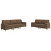 Set de canapele cu perne decorative, 2 piese, maro, textil - WALTI WALTI