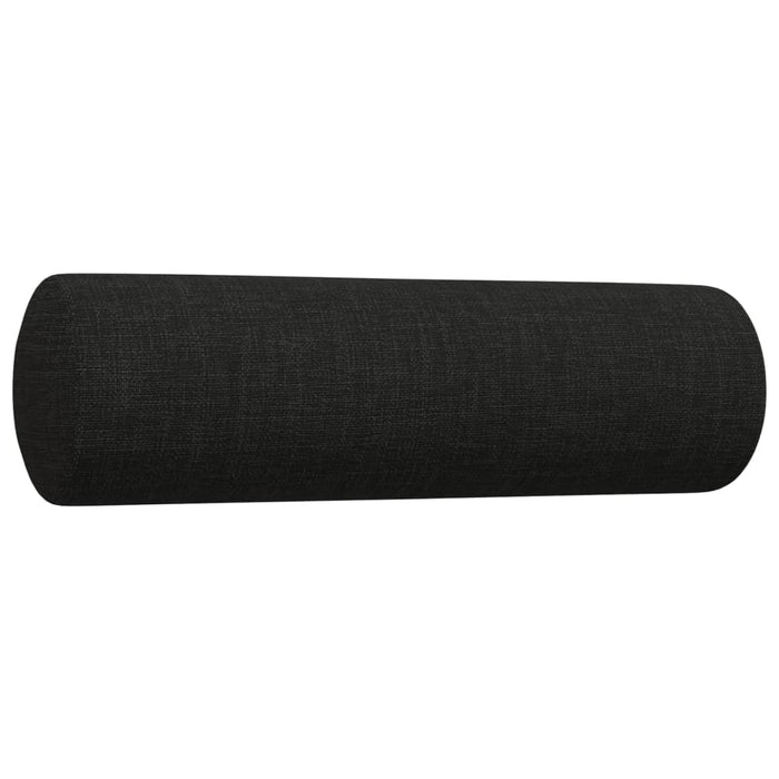 Set de canapele cu perne decorative, 2 piese, negru, textil - WALTI WALTI