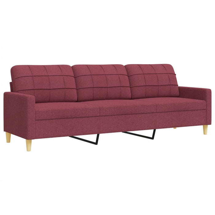 Set canapea cu perne, 2 piese, roșu vin, material textil - WALTI WALTI
