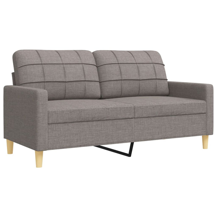Set de canapele cu perne, 2 piese, gri taupe, textil - WALTI WALTI