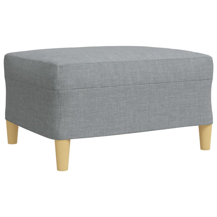 Set canapele cu taburet și perne, 3 piese, gri deschis, textil - WALTI WALTI