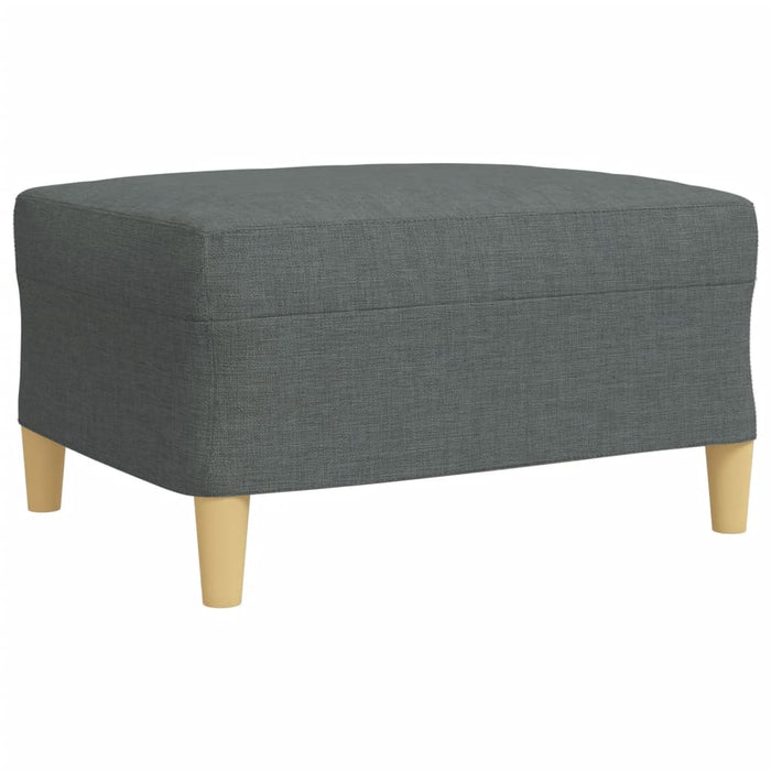 Set canapele cu taburet și perne, 3 piese, gri închis, textil - WALTI WALTI
