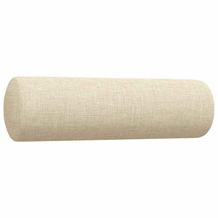 Set canapele cu taburet și perne, 3 piese, crem, textil - WALTI WALTI