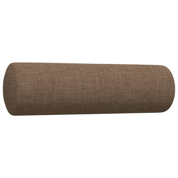 Set canapele cu taburet și perne, 3 piese, maro, textil - WALTI WALTI