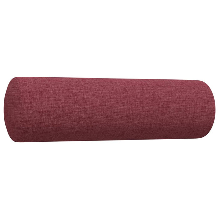 Set canapele cu taburet și perne, 3 piese, roșu vin, textil - WALTI WALTI