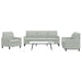 Set de canapele cu perne, 3 piese, gri deschis, catifea - WALTI WALTI