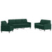 Set de canapele cu perne, 3 piese, verde închis, catifea - WALTI WALTI