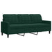 Set de canapele cu perne, 3 piese, verde închis, catifea - WALTI WALTI