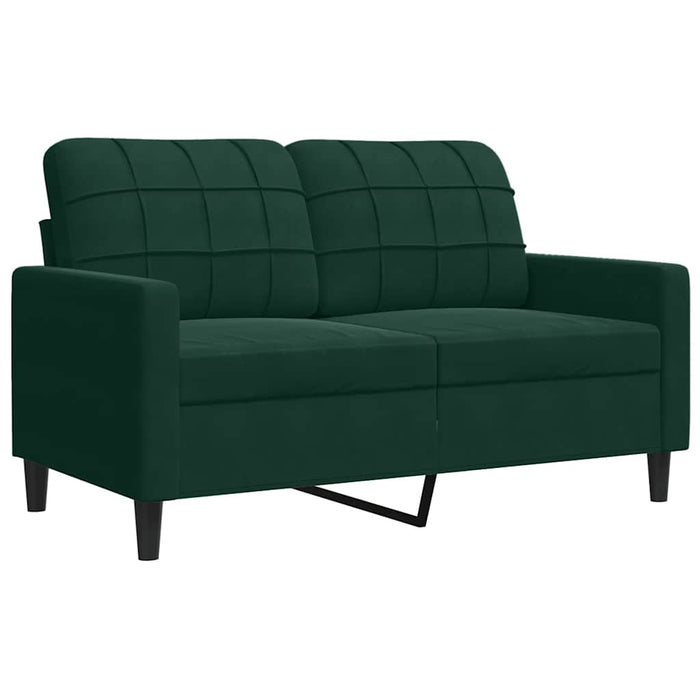 Set de canapele cu perne, 3 piese, verde închis, catifea - WALTI WALTI