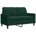 Set de canapele cu perne, 3 piese, verde închis, catifea - WALTI WALTI