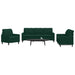 Set de canapele cu perne, 3 piese, verde închis, catifea - WALTI WALTI