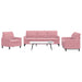 Set de canapele cu perne, 3 piese, roz, catifea - WALTI WALTI