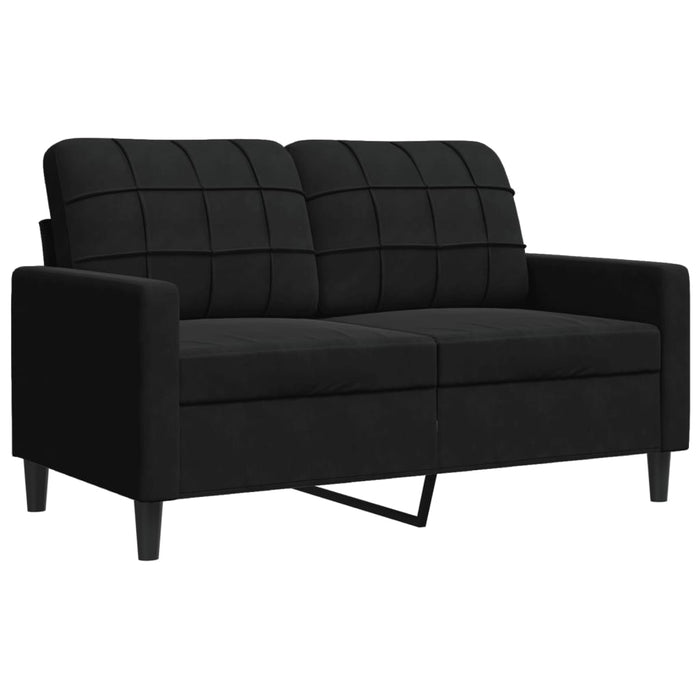 Set de canapele cu perne, 3 piese, negru, catifea - WALTI WALTI