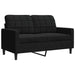 Set de canapele cu perne, 3 piese, negru, catifea - WALTI WALTI