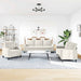 Set de canapele cu perne, 3 piese, crem, catifea - WALTI WALTI