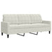Set de canapele cu perne, 3 piese, crem, catifea - WALTI WALTI