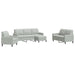 Set de canapele cu perne, 4 piese, gri deschis, catifea - WALTI WALTI