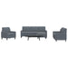 Set de canapele cu perne, 4 piese, gri închis, catifea - WALTI WALTI