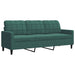 Set de canapele cu perne, 4 piese, verde închis, catifea - WALTI WALTI