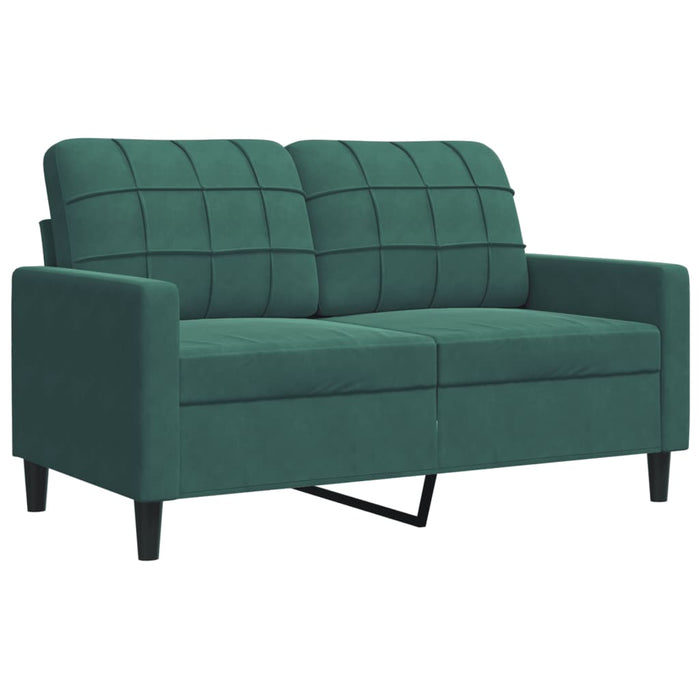 Set de canapele cu perne, 4 piese, verde închis, catifea - WALTI WALTI