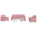 Set de canapele cu perne, 4 piese, roz, catifea - WALTI WALTI