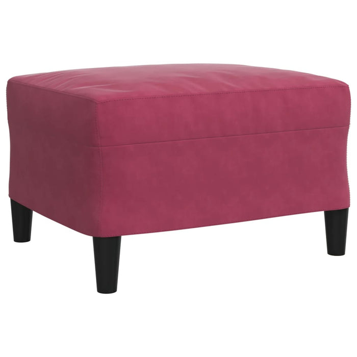 Set canapele cu perne, 4 piese, roșu vin, catifea - WALTI WALTI