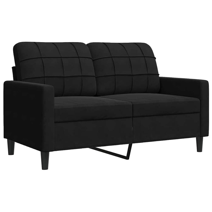 Set de canapele cu perne, 4 piese, negru, catifea - WALTI WALTI
