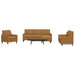 Set de canapele cu perne, 4 piese, maro, catifea - WALTI WALTI