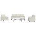 Set de canapele cu perne, 4 piese, crem, catifea - WALTI WALTI
